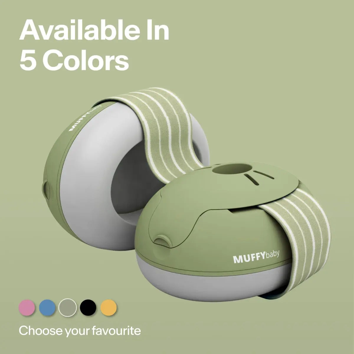 Alpine Muffy Baby Ear Muffs Noise Protection | Toddler Ear Protection 23 dB SNR (Green) - view 5