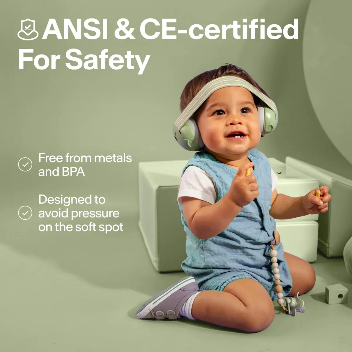 Alpine Muffy Baby Ear Muffs Noise Protection | Toddler Ear Protection 23 dB SNR (Green) - view 4