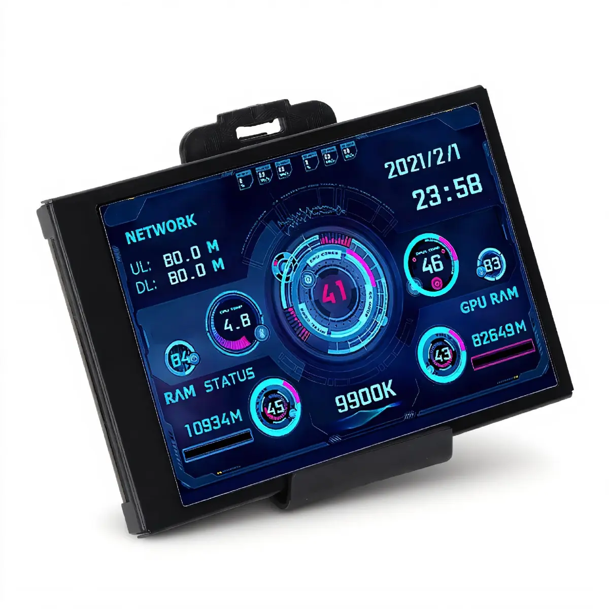 ASHATA 3.5in IPS USB Mini Screen 320x480 | PC Temperature Data Monitor - main product image