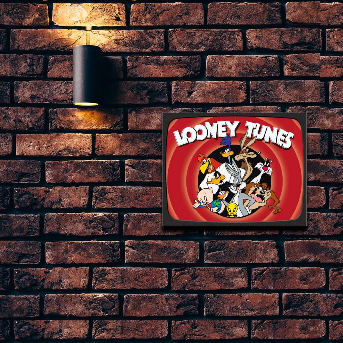 Desperate Enterprises Looney Tunes Family Tin Sign - Nostalgic Vintage Metal Wall Decor - Made in USA - view 5