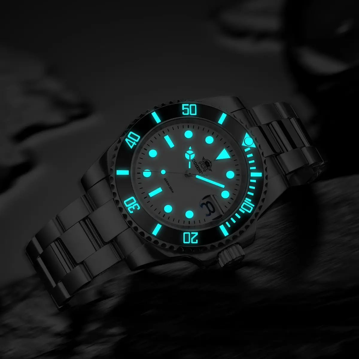 ADDIESDIVE Quartz Dive Watch for Men 41mm (1.61 in) | 200M Water Resistant Analog Stainless Steel - view 5