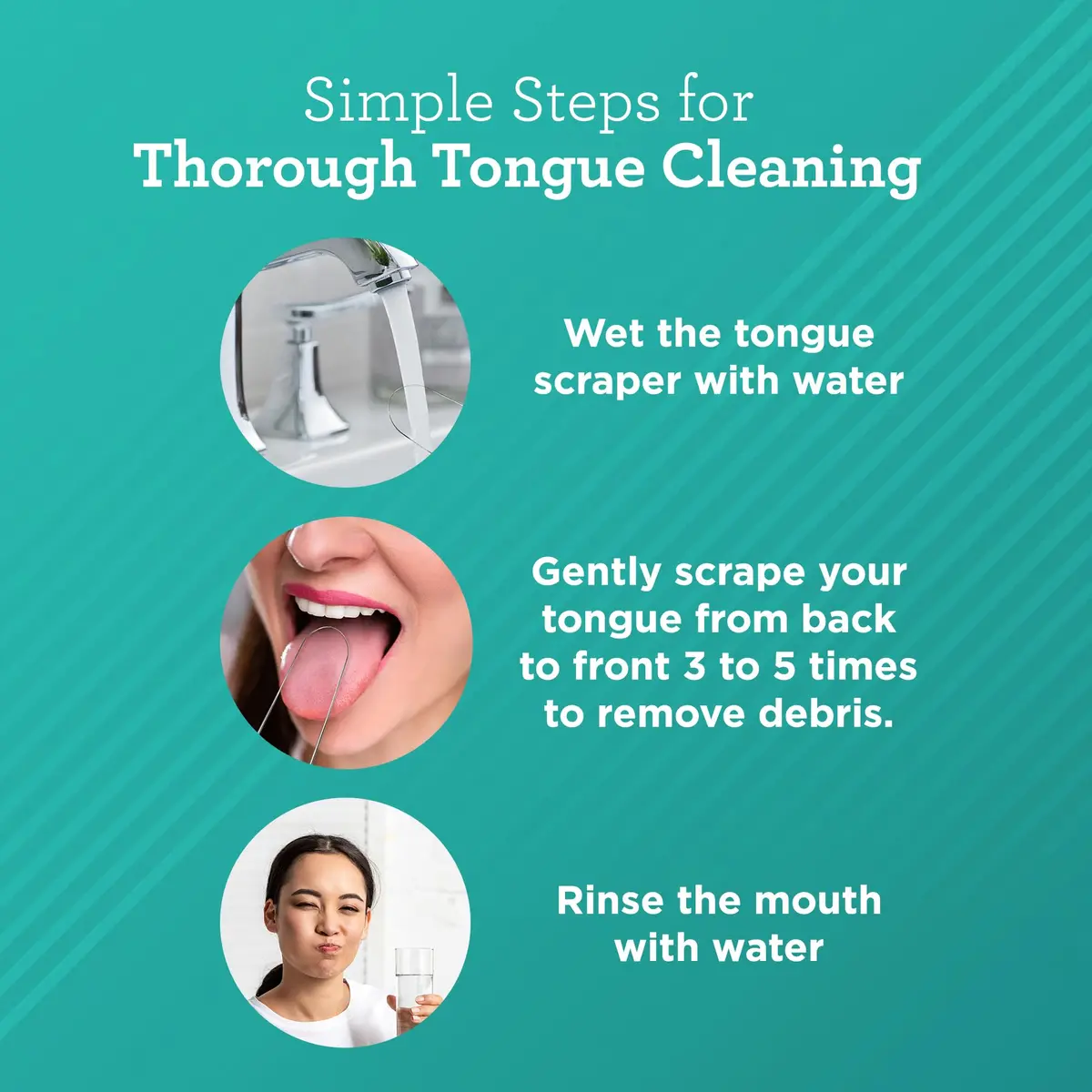 GuruNanda Tongue Scraper for Adults (2 Pack) with Travel Case | Stainless Steel Oral Care Tool - view 4