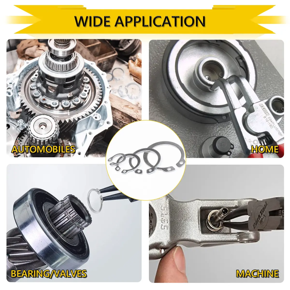 IEAWISL 325 PCS External Snap Rings M4-M28 | 304 Stainless Steel C-Clips for Moving Parts - view 7