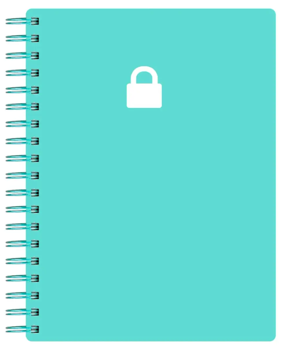 Nokingo Spiral Password Book with Alphabetical Tabs - 7 x 5 Inch | Organize Internet Logins - main product image
