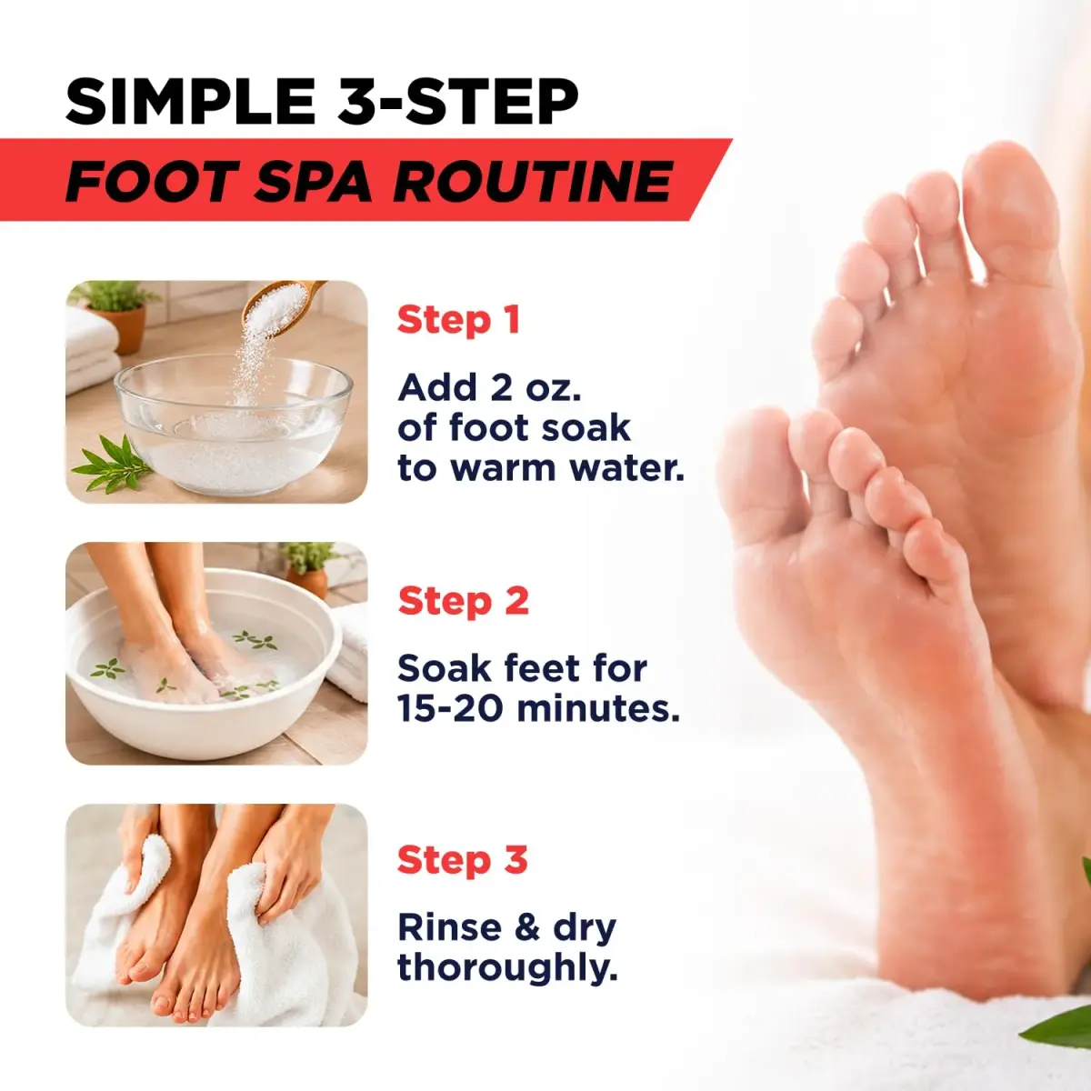 FOOT CURE Muscle Recovery Foot Soak with Epsom Salt, Post Workout, Deep Relaxation - 946ml (32 Fl Oz) | Natural Ingredients for Tired Feet - view 4