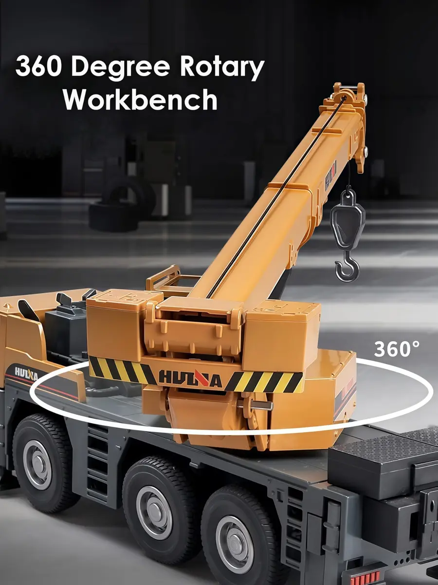 Gemini&Genius 1/50 Scale Autocrane Toys | Alloy Construction Vehicle for Kids, Room Decor & Gifts - view 4