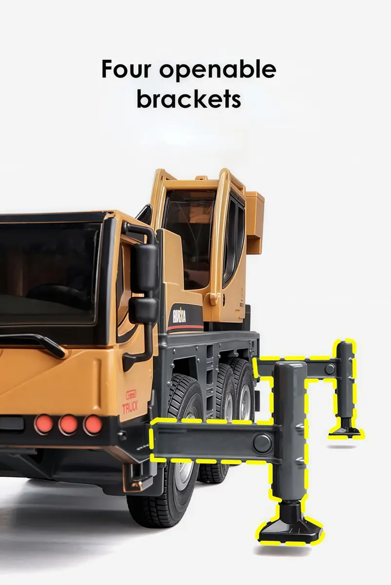 Gemini&Genius 1/50 Scale Autocrane Toys | Alloy Construction Vehicle for Kids, Room Decor & Gifts - view 8