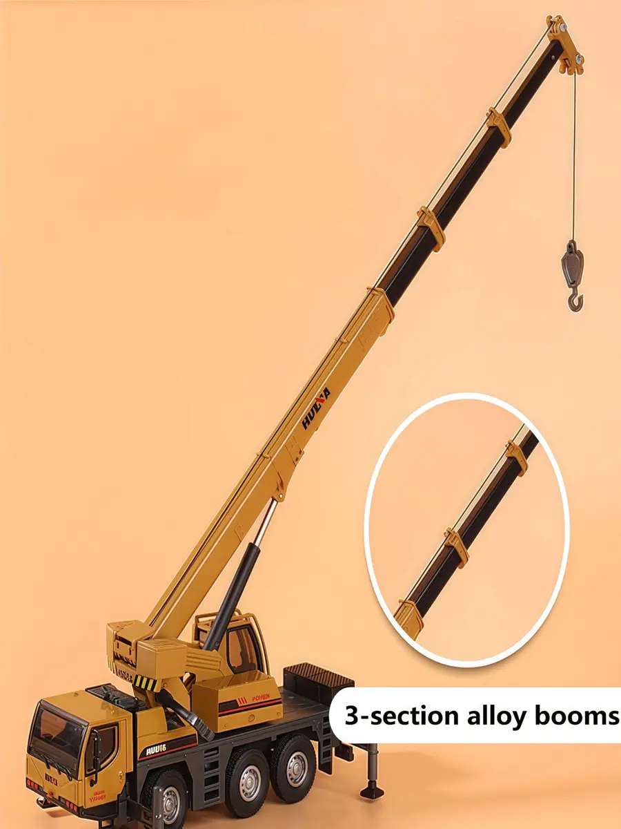 Gemini&Genius 1/50 Scale Autocrane Toys | Alloy Construction Vehicle for Kids, Room Decor & Gifts - view 9