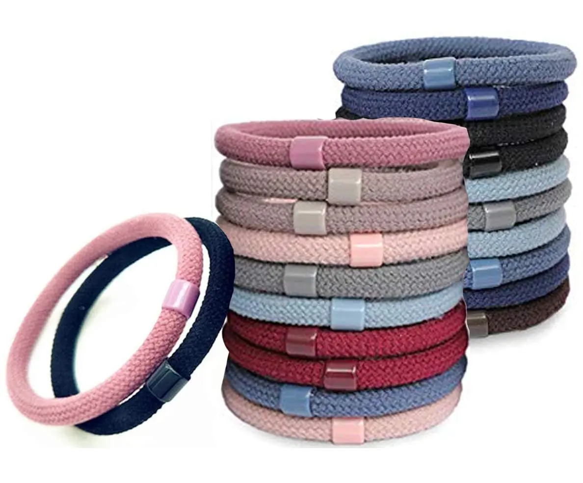 Rlanos 10pcs Hair Ties, High Elastic Hair Rubber Bands for Thick Curly Hair, 5mm Width | No-Damage, No-Metal Design - main product image