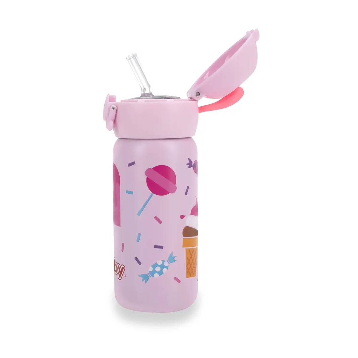Nuby Thirsty Kids Stainless Steel 14 oz | Leak-Proof, Insulated Toddler Water Bottle - view 6