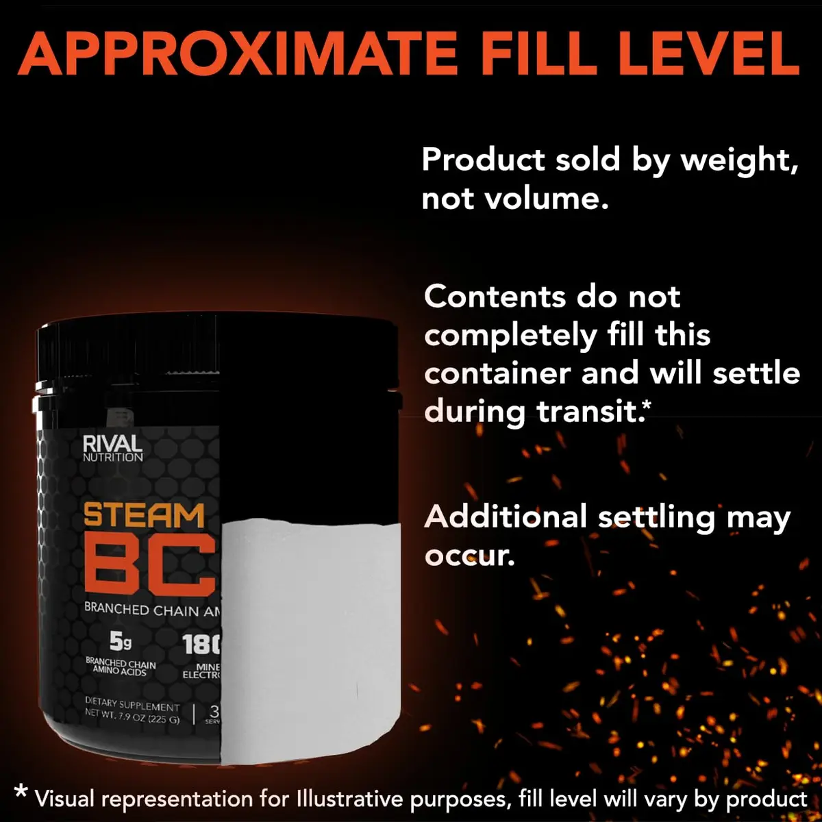 Rival Nutrition Steam BCAA Powder Peach Mango | 30 Servings | 5g BCAAs + Electrolytes for Recovery & Hydration - view 5