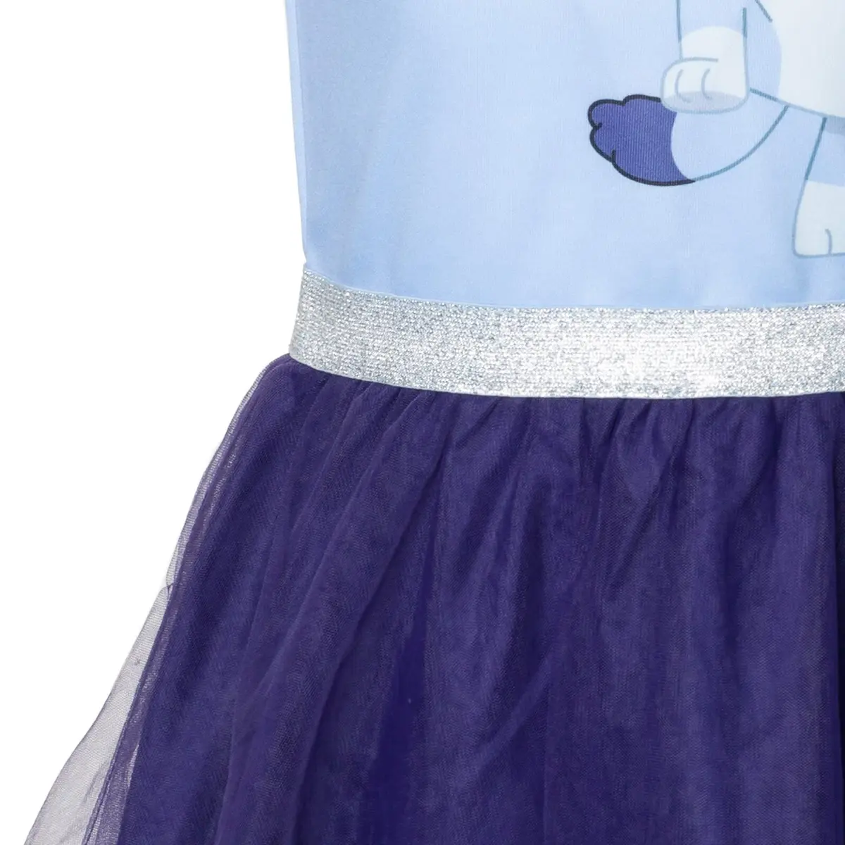 Bluey Little Girls Mesh Cosplay Short Sleeve Dress Blue 5 | Fun Character Costume for Kids - view 6