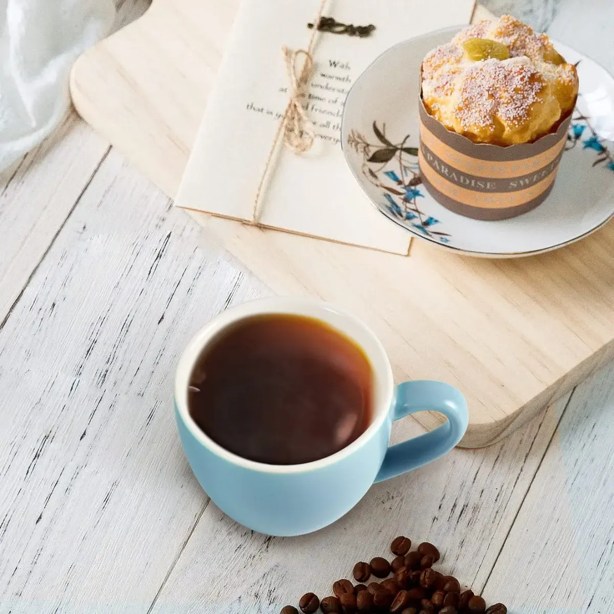 homEdge Mini Porcelain Espresso Cup Set of 6, 90 ml (3 oz) Tiny Coffee Mugs | Light Blue Matte Finish - view 2
