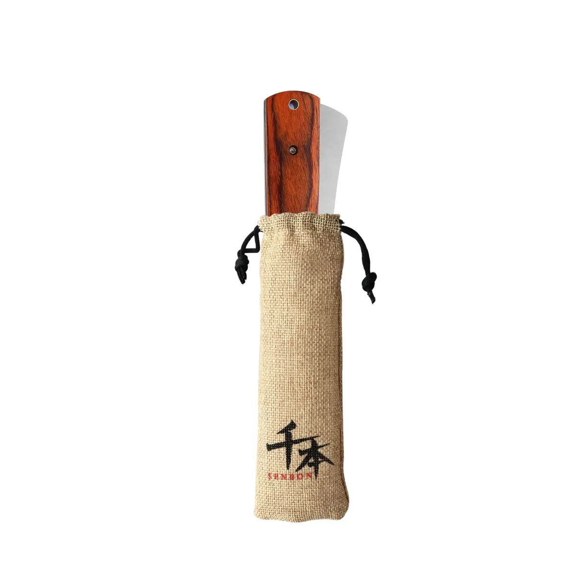 SENBON 440A Stainless Steel Folding Chef Knife 11.8cm (4.65in) Blade | Hand-Polished Olive Wood Handle - view 6