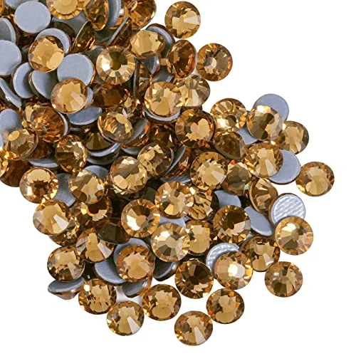 BEADSLAND Hotfix Rhinestones Light Colorado Topaz SS6 (2880pcs, 1.9-2.1mm) | Glass Craft Embellishments - main product image