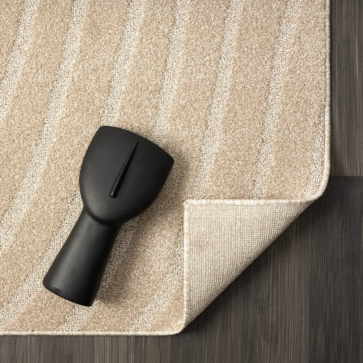 LUXE WEAVERS Modern Geometric Wave Beige 2x3 Area Rug | Contemporary Pattern, Soft Texture, 2' x 3' (0.61m x 0.91m) - view 8