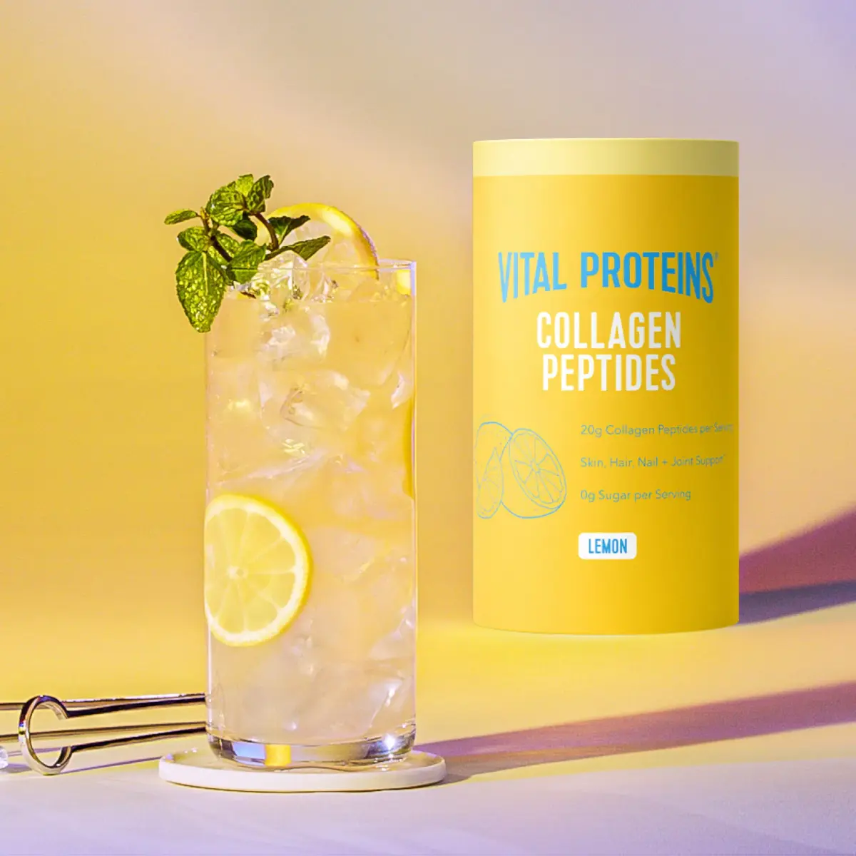 Vital Proteins Collagen Peptides Powder Lemon Flavor, 14 Servings | High Protein Nutritional Supplement - view 2