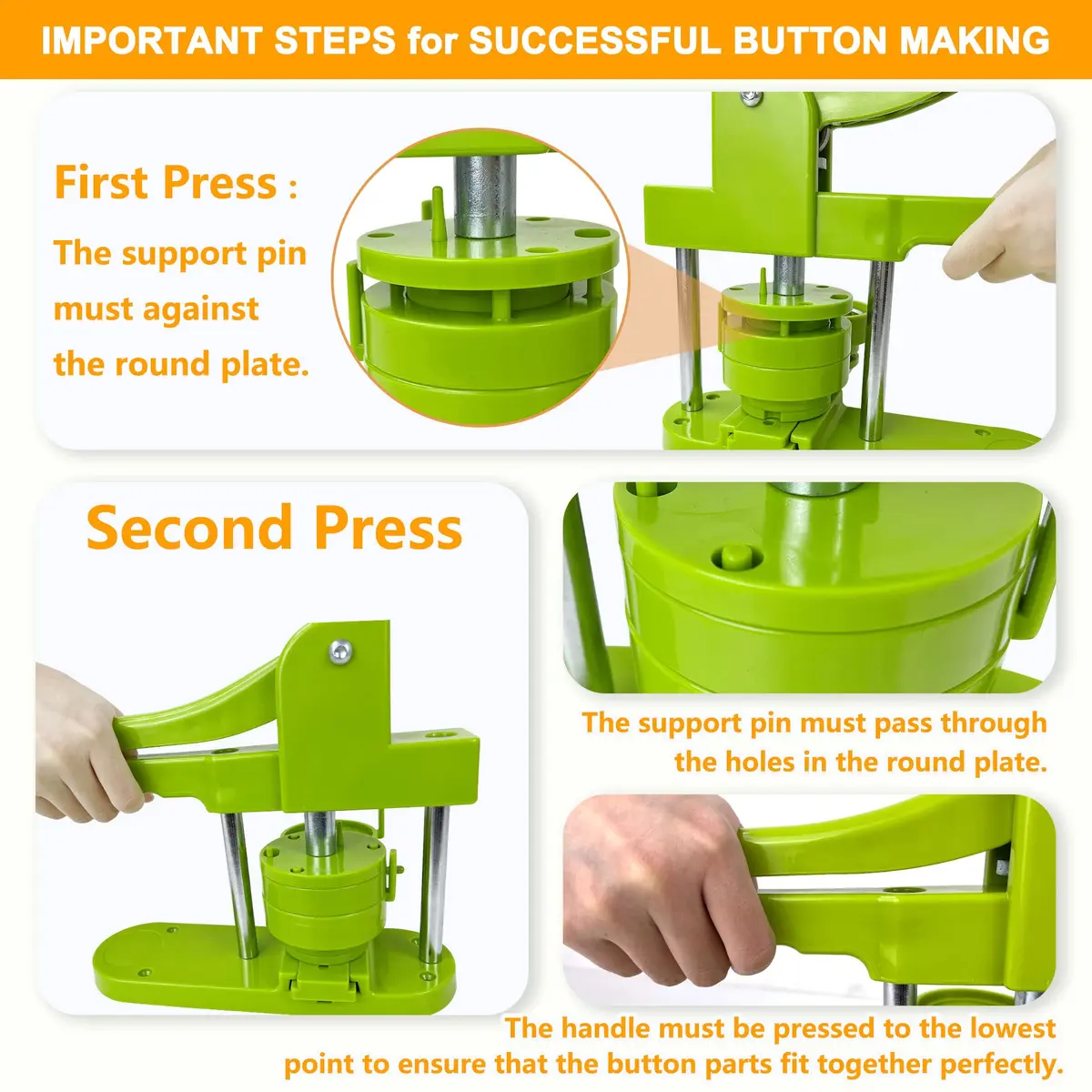 MK.Bear Button Maker Machine - Multiple Sizes 1.25in+2.25in | DIY Button Kit for Gifts & Crafts - view 6