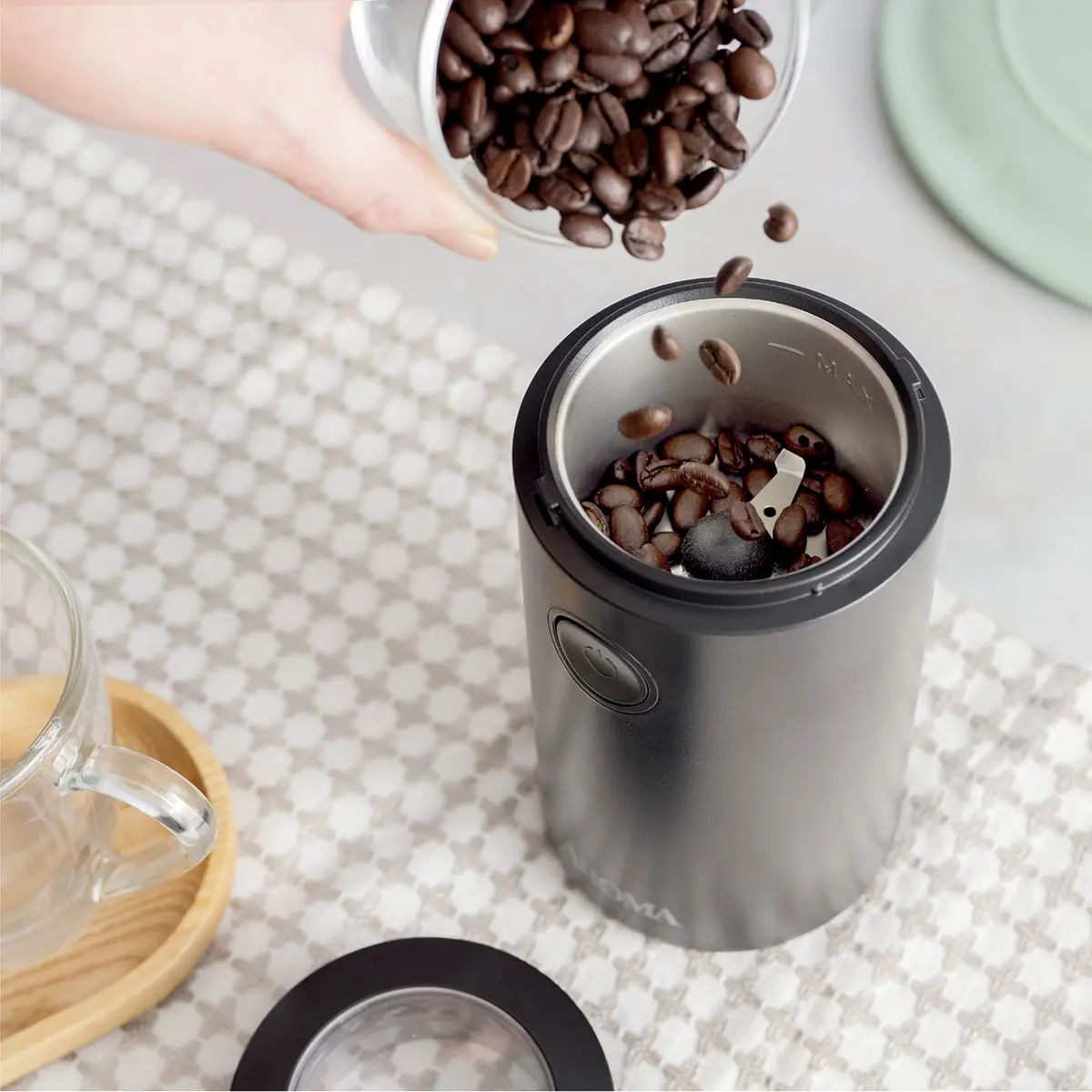 AROMA Mini Coffee Grinder & Herb Grinder 40g | Stainless Steel Blades, Compact & Fast - view 6