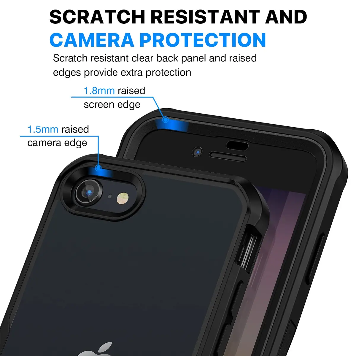 CENHUFO Privacy Case for iPhone SE 2022/2020, iPhone 8/7 | Full Body Shockproof with Built-in Privacy Screen Protector - view 6