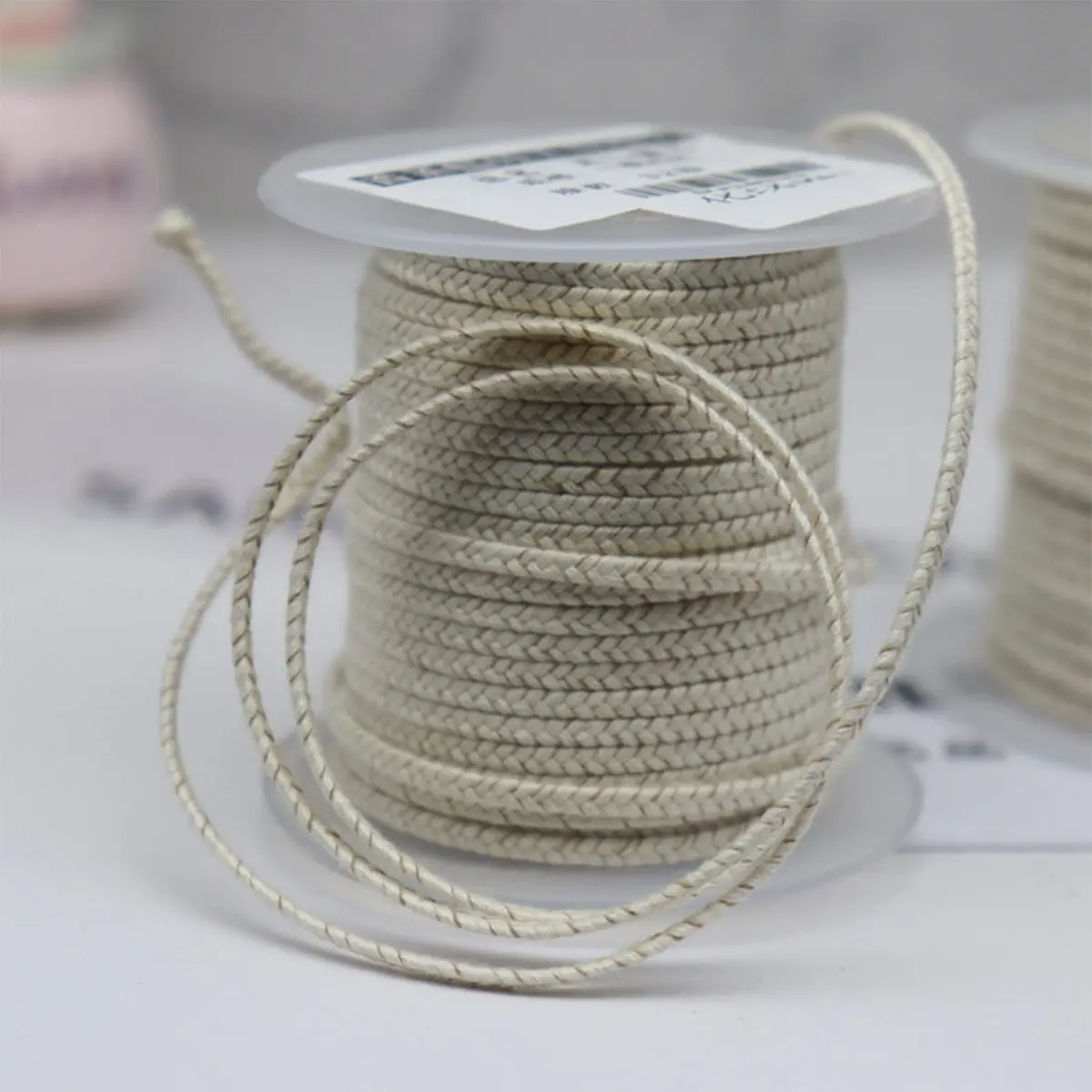 TOKAYIFE 260-foot (79.25 m) 24-Ply Braided Candle Wick Spool | Cotton & Paper Interwoven Core for DIY Candle Making - view 3