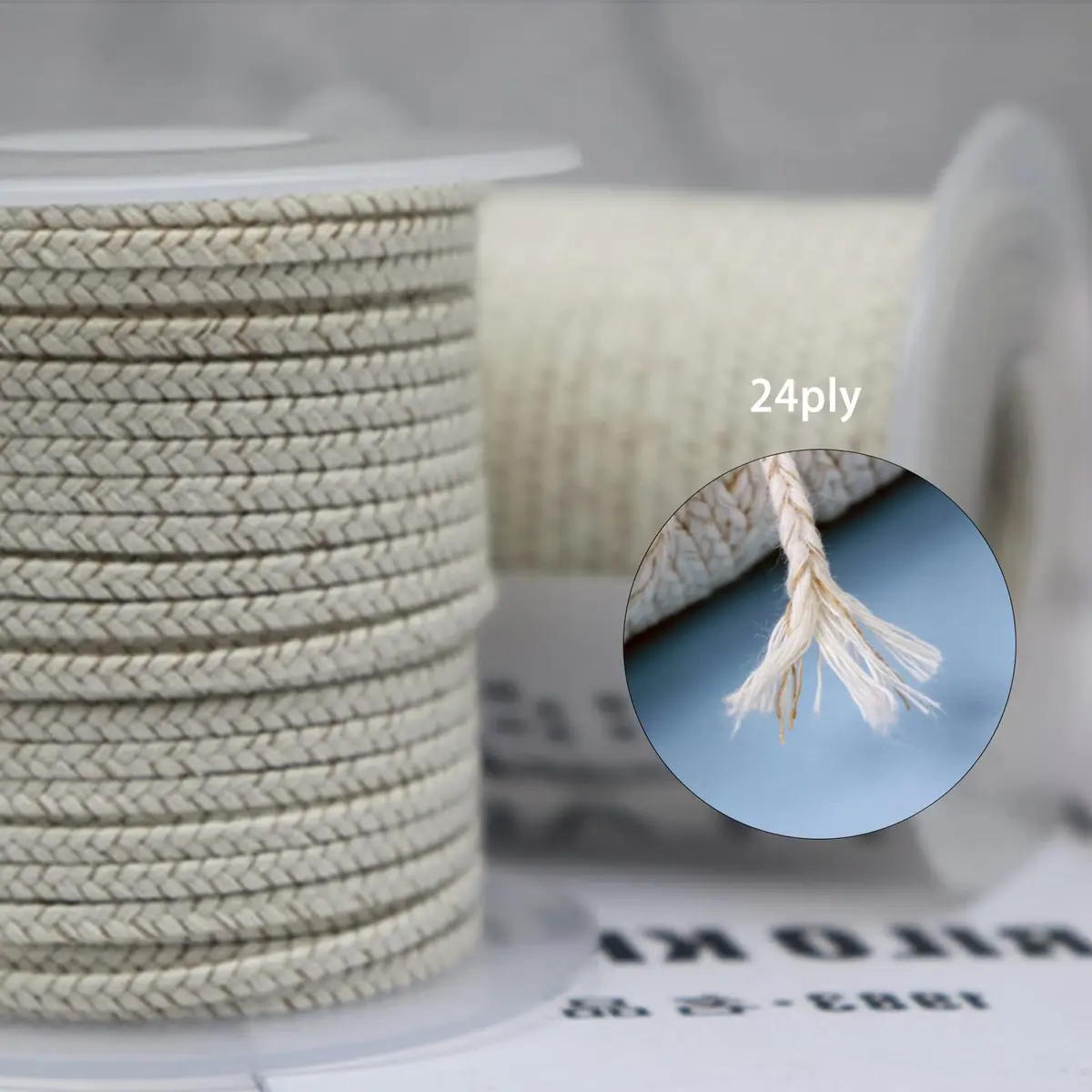 TOKAYIFE 260-foot (79.25 m) 24-Ply Braided Candle Wick Spool | Cotton & Paper Interwoven Core for DIY Candle Making - view 4