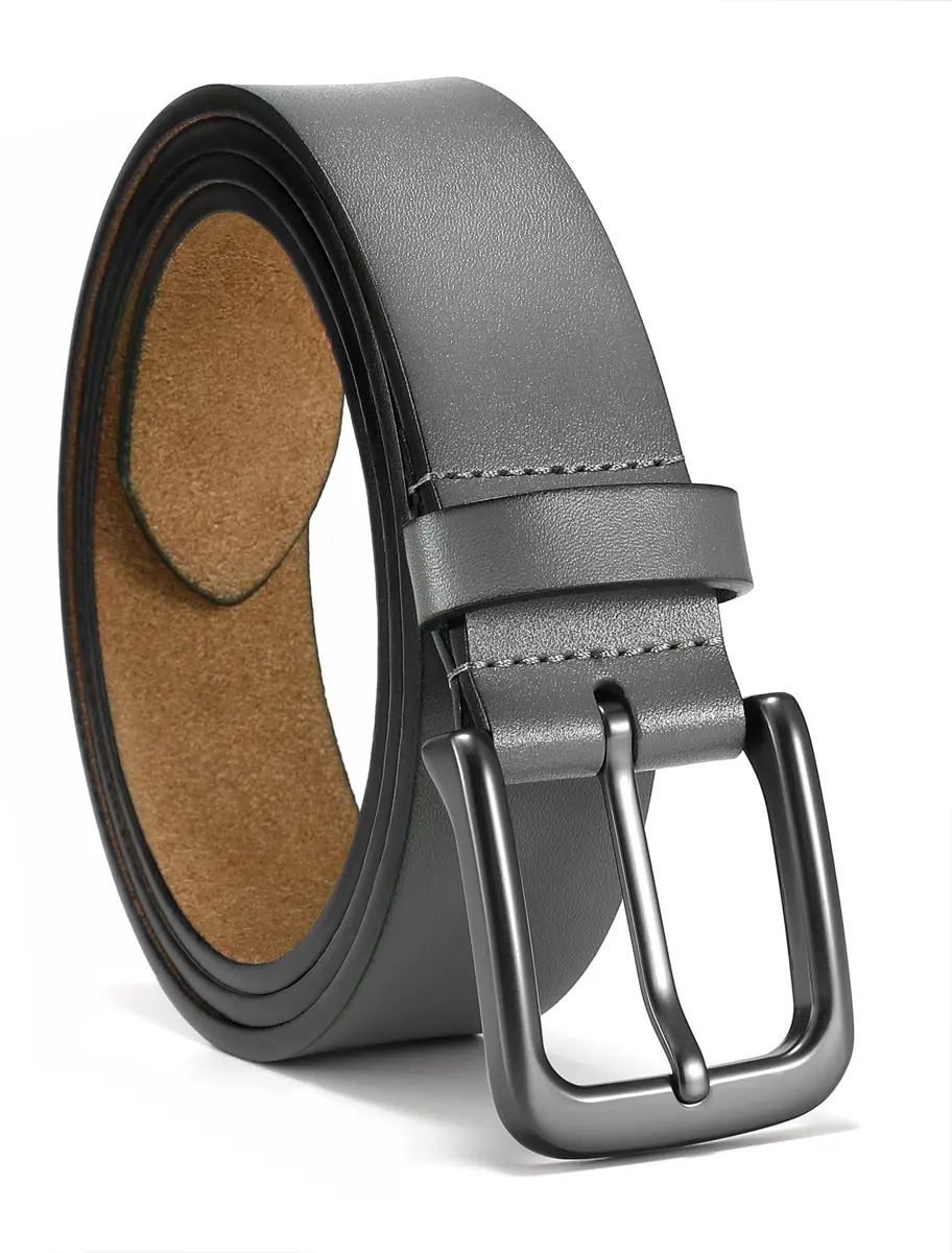 CHAOREN Mens Belts Leather 35mm for Jeans | Durable Casual Belt with Classic Buckle - main product image