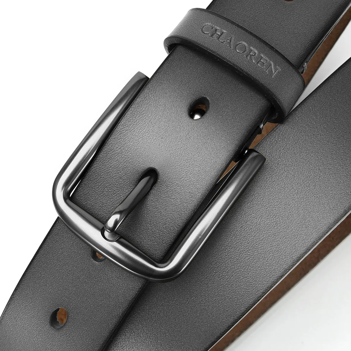 CHAOREN Mens Belts Leather 35mm for Jeans | Durable Casual Belt with Classic Buckle - view 4