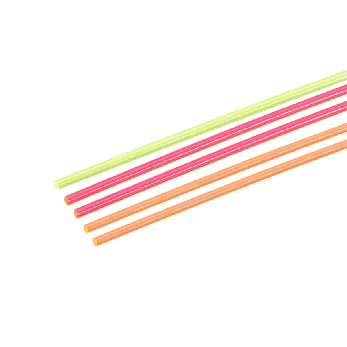 MECCANIXITY Fiber Optic Rods PMMA 1mm x 20cm (0.04in x 7.87in) | Fluorescence Red, Green, Orange, Pack of 5 - main product image