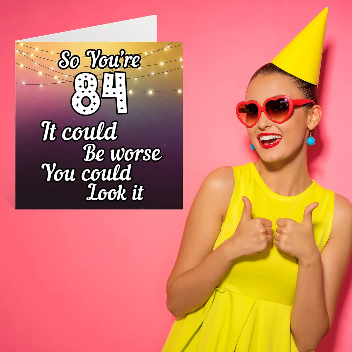 Stuff4 Humorous Birthday Greeting Card for Men & Women | Funny 84th Birthday Design, 145mm x 145mm, Blank Inside - view 7