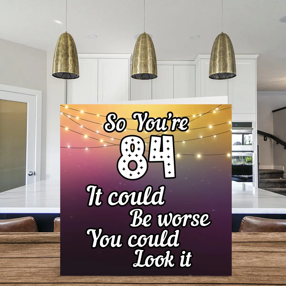 Stuff4 Humorous Birthday Greeting Card for Men & Women | Funny 84th Birthday Design, 145mm x 145mm, Blank Inside - view 3