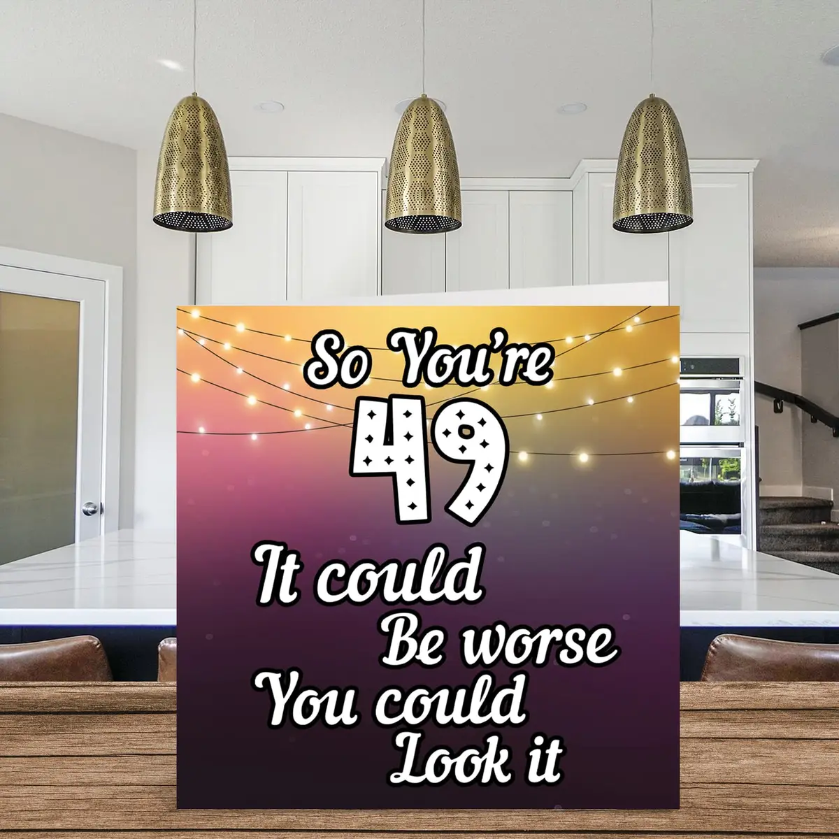 Stuff4 Humorous Birthday Greeting Card for Men & Women | Funny 49th Birthday Joke, 145mm x 145mm, Blank Inside - view 3