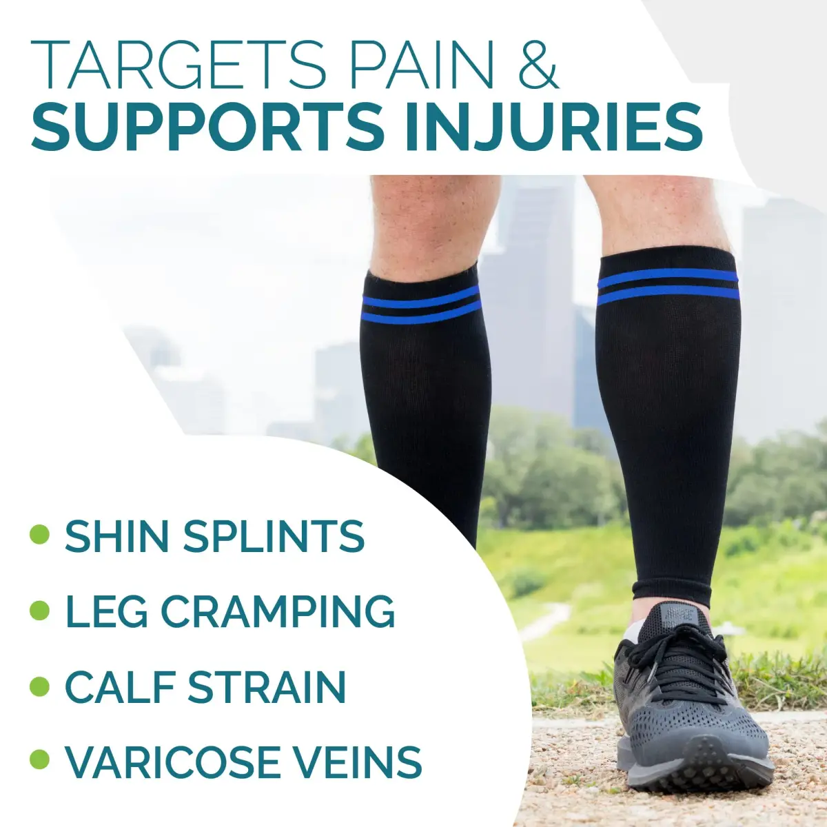 Run Forever Calf Compression Sleeve for Men & Women, 20-30mmHg, Small (10-13" Calf) | FDA Approved Medical Grade Support - view 5