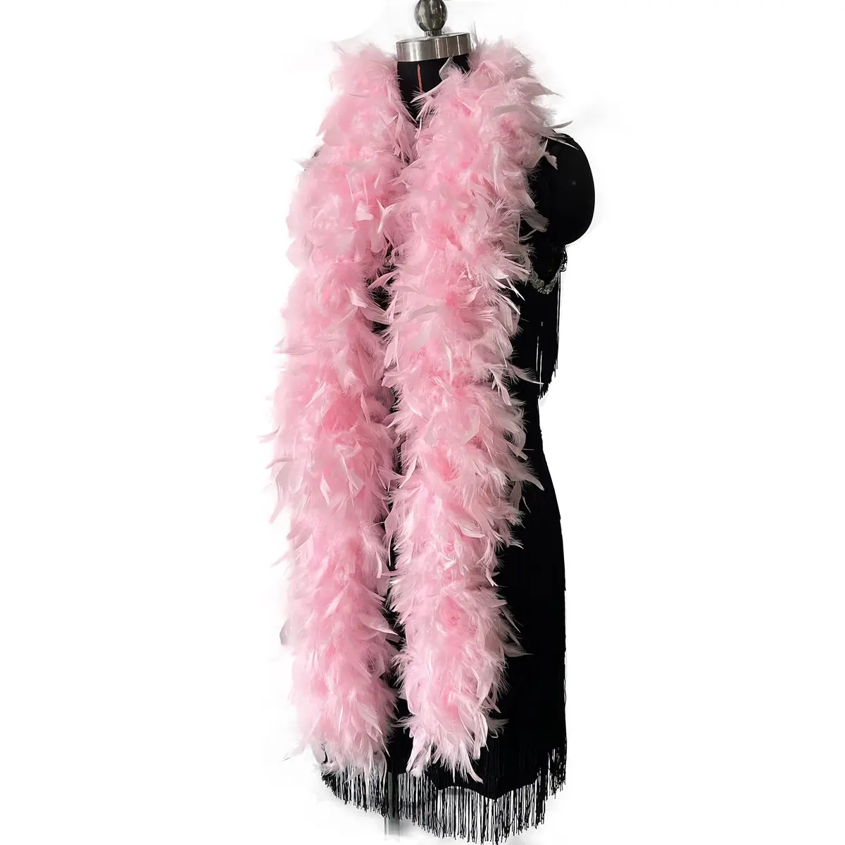 Happy Feather 100g Feather Boa for DIY Craft, Party, Halloween | Light Pink, 70.9 inches - main product image