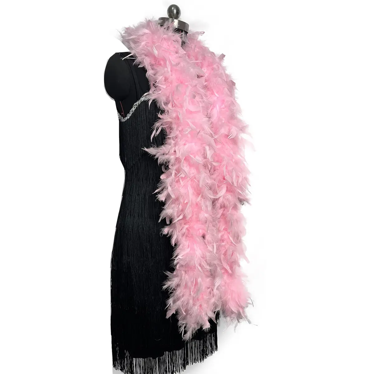 Happy Feather 100g Feather Boa for DIY Craft, Party, Halloween | Light Pink, 70.9 inches - view 4