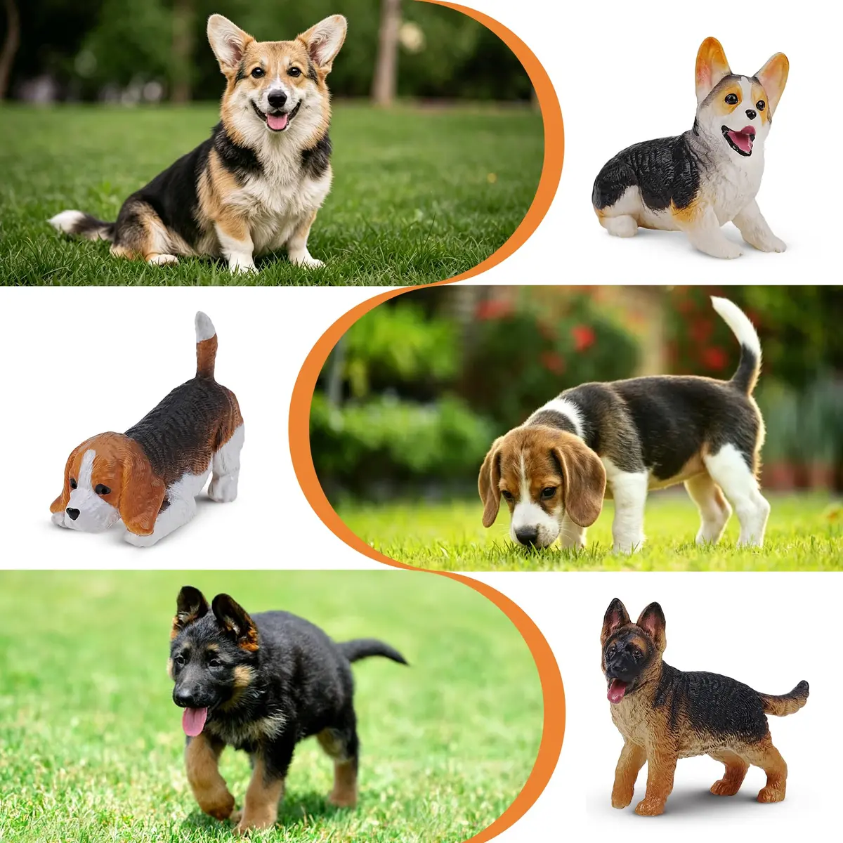 EYSCOTA 12PCS Dog Figurines Playset, Realistic Detailed Plastic Puppy Figures, Hand Painted Mini Dog Figures Toy Set Cake Toppers Easter Egg Birthday Gift for Kids Toddlers - view 8