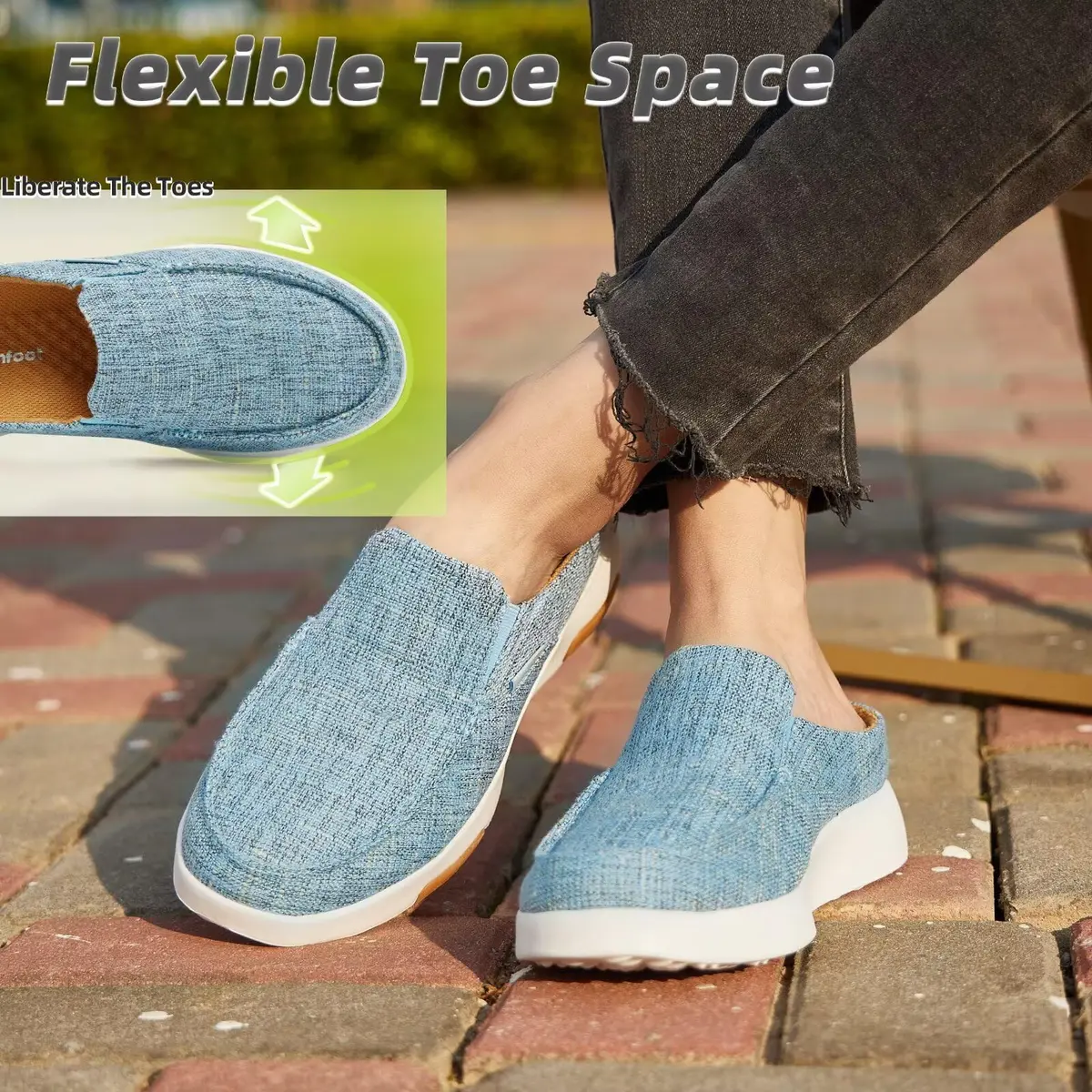 OrthoComfoot Women's Orthopedic Slip-On Loafers Size 7 | Support for Plantar Fasciitis & Foot Pain - view 6