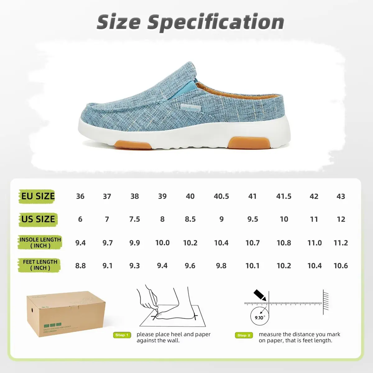 OrthoComfoot Women's Orthopedic Slip-On Loafers Size 7 | Support for Plantar Fasciitis & Foot Pain - view 9