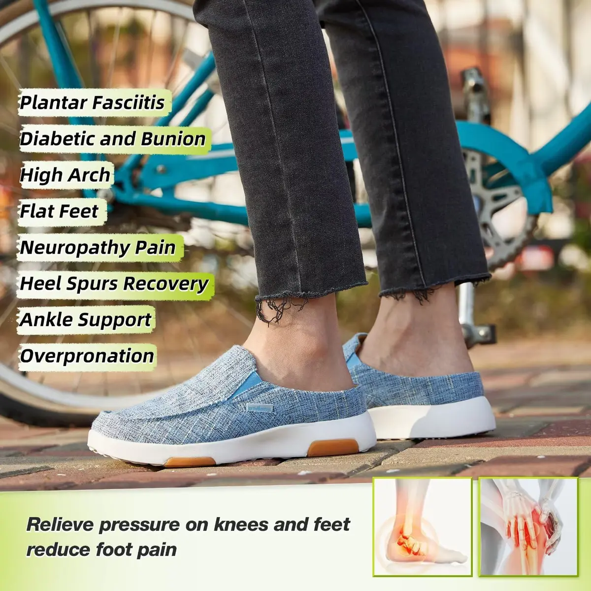 OrthoComfoot Women's Orthopedic Slip-On Loafers Size 7 | Support for Plantar Fasciitis & Foot Pain - view 4