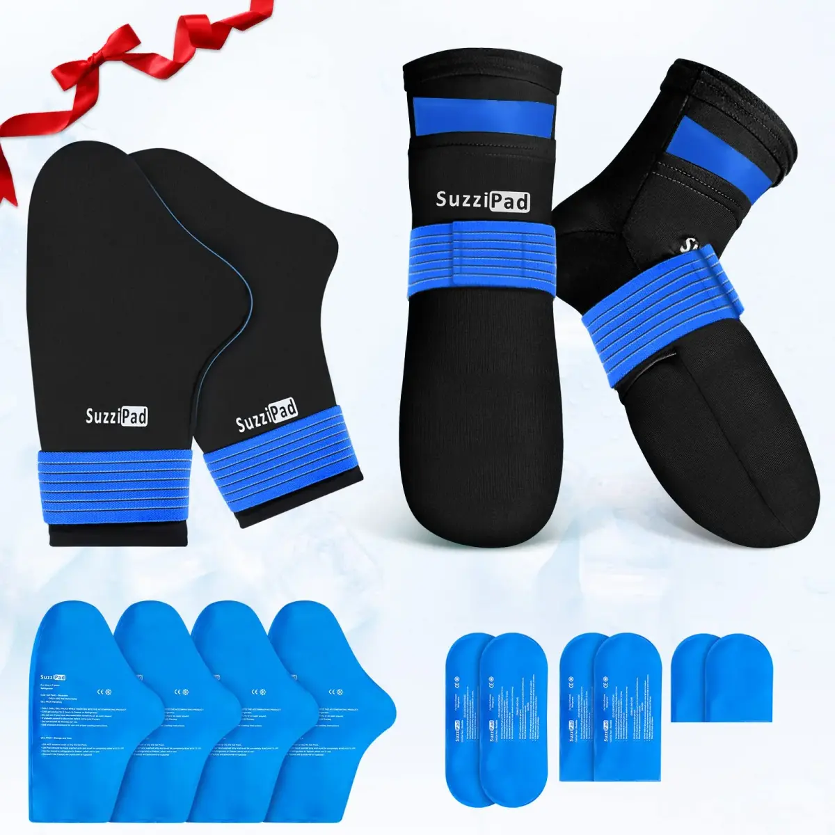 SUZZIPAD Cold Therapy Socks & Hand Ice Pack Gloves Set S/M | Chemo Care for Hand & Foot Discomfort - main product image