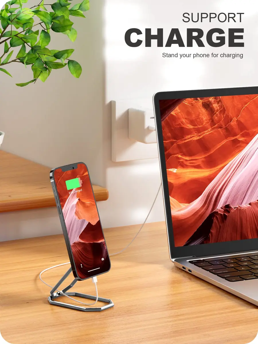 A-LuGei Phone Kickstand Ring Holder, Cell Phone Grips, Phone Stand for Desk | Adjustable Metal Ring - view 7