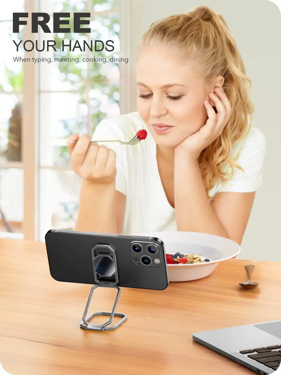 A-LuGei Phone Kickstand Ring Holder, Cell Phone Grips, Phone Stand for Desk | Adjustable Metal Ring - view 2