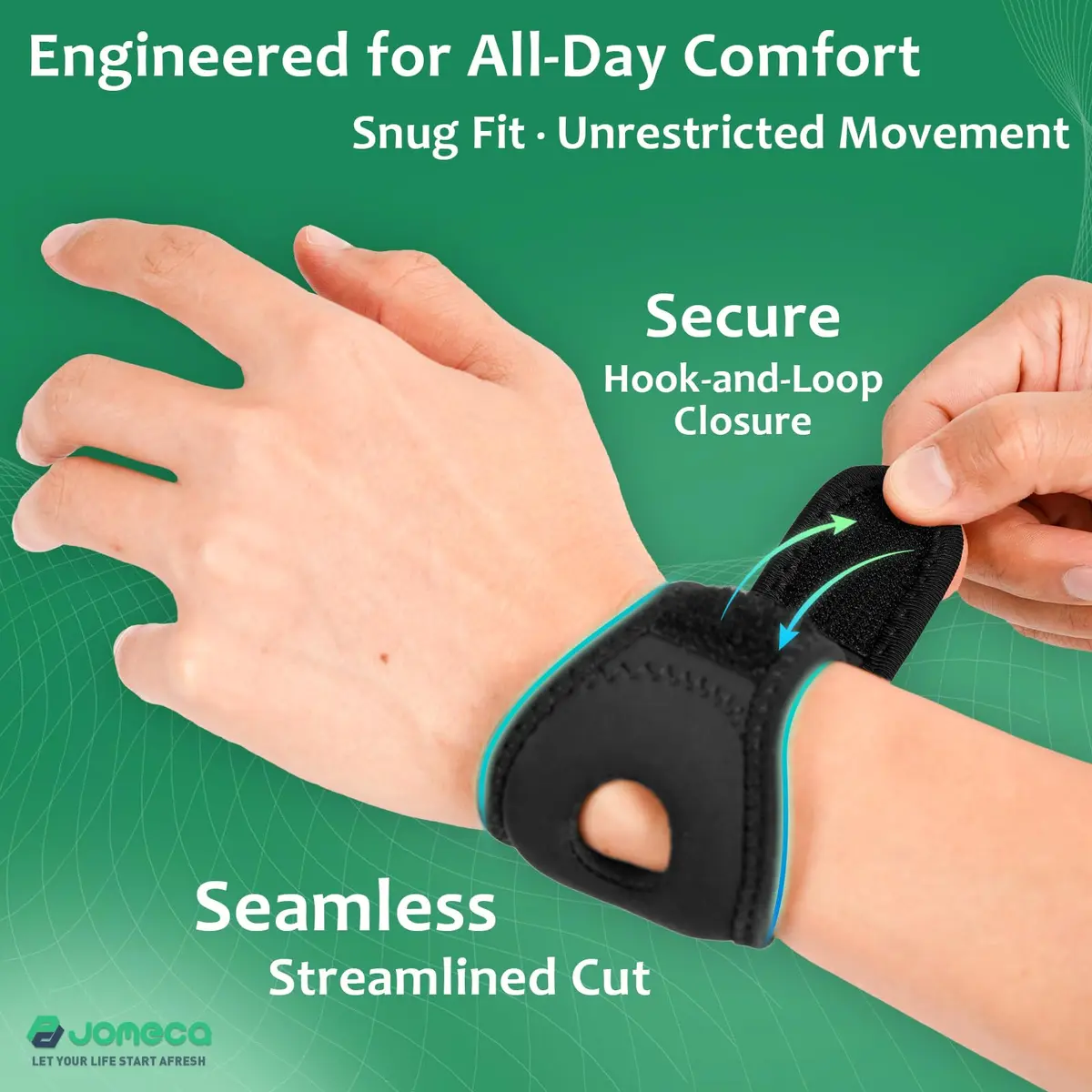 JOMECA Wrist Brace for TFCC Tears & Ulnar Pain S/M | Built-in Ring Pad for Repetitive Use Injury - view 4