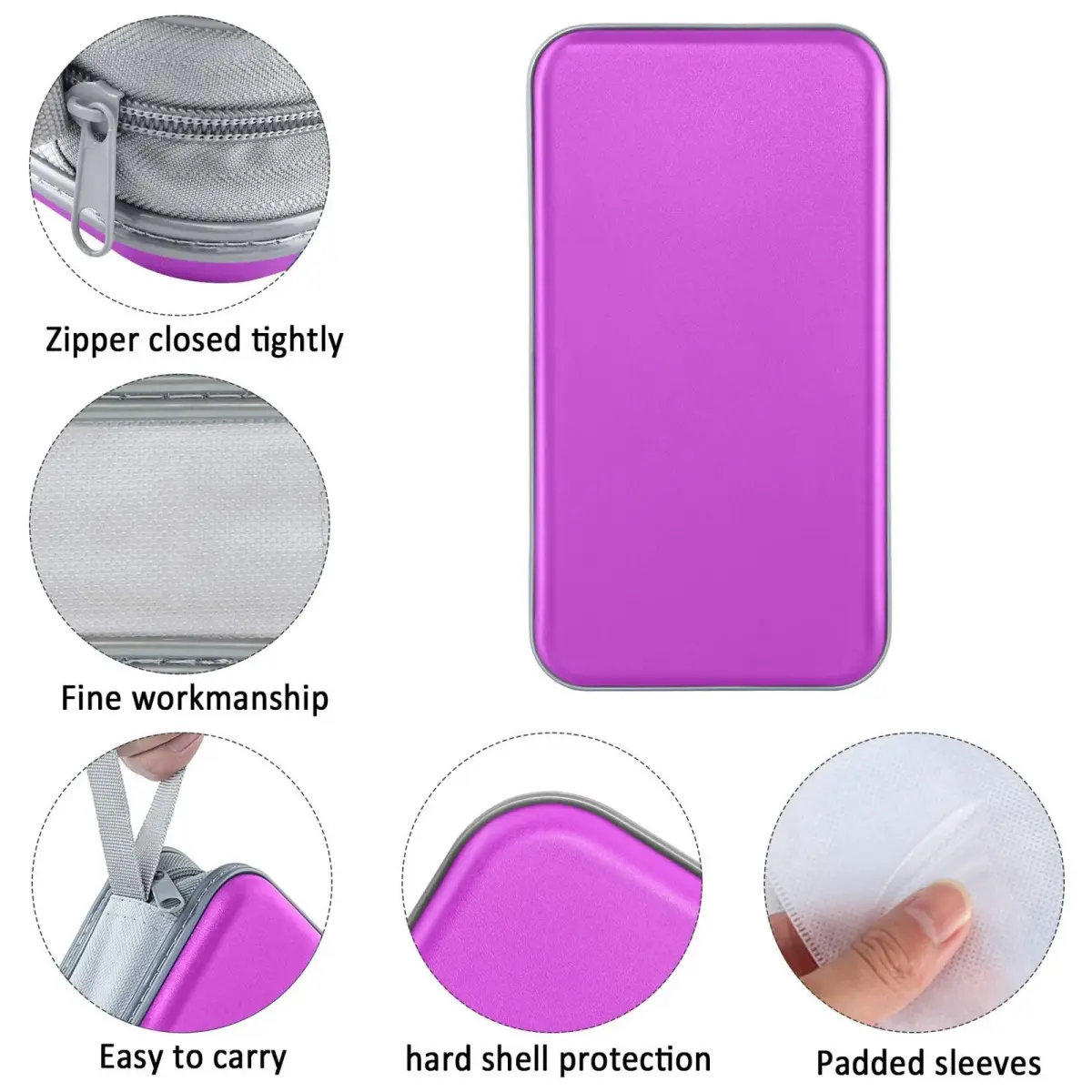 Siveit 96 Capacity CD DVD Storage Binder Case with Zipper for Car (Purple) | Holds 96 Discs Securely - view 2