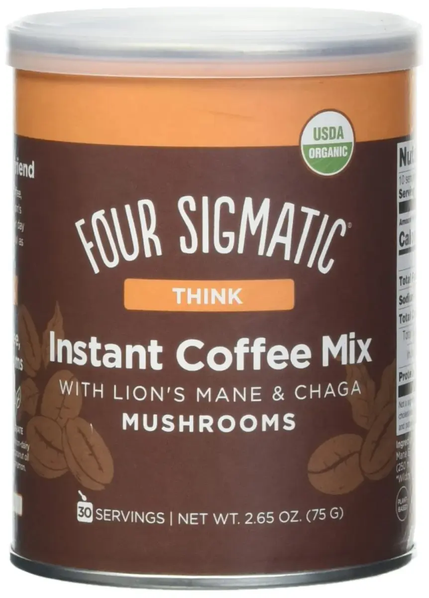 Four Sigmatic Organic Mushroom Coffee Mix with Lion's Mane, Chaga & Rhodiola 30 Servings | 50mg Caffeine Per Serving - view 4