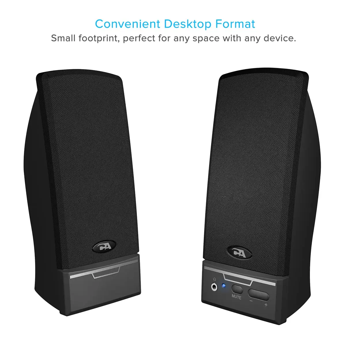 Cyber Acoustics CA-2014USB 2.0 Computer Speakers 10W Stereo Sound | USB Powered Desktop Audio - view 2