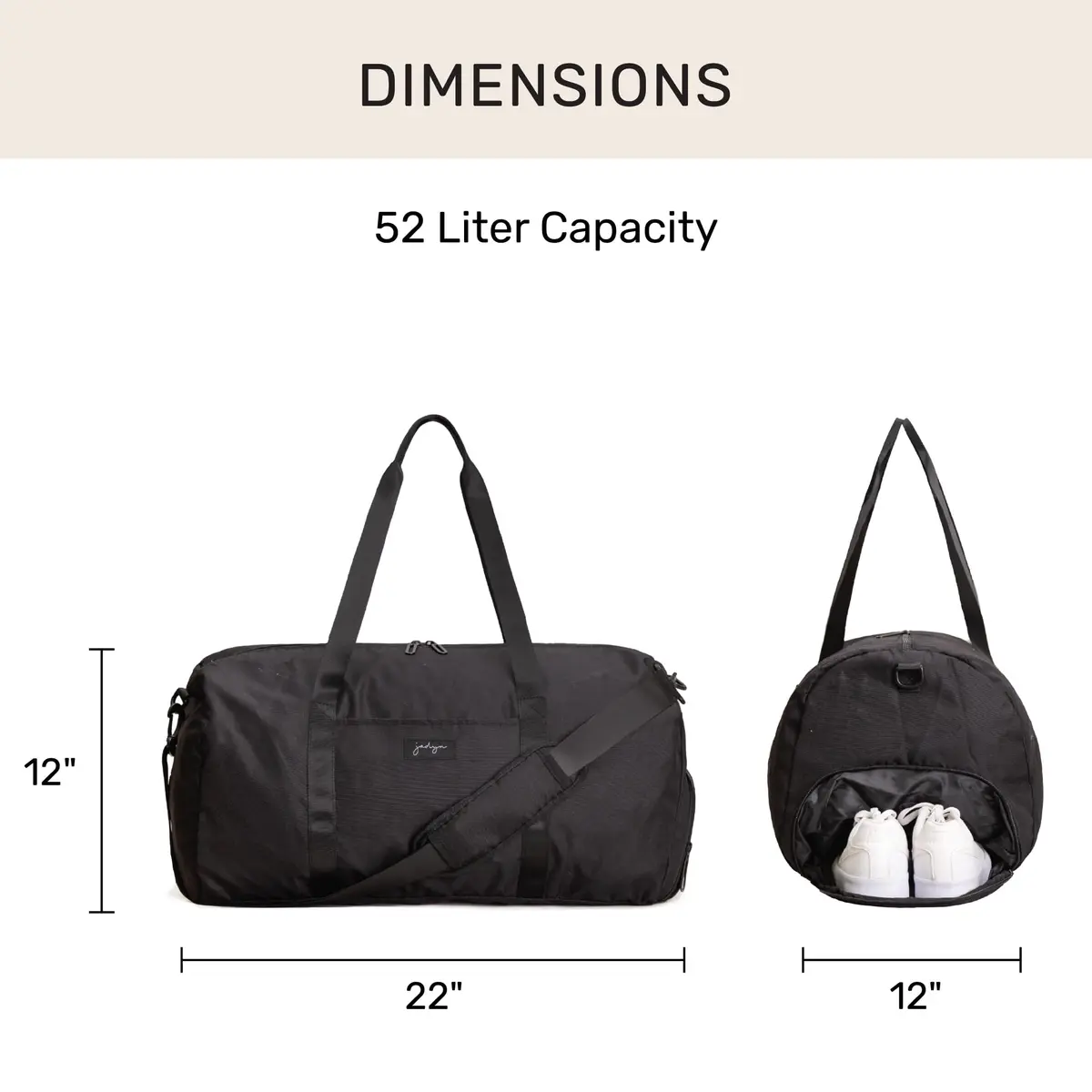 Jadyn 22" Women's Large Duffel/Weekender Bag with Shoe Pocket | Stylish Travel & Sports Bag - view 5