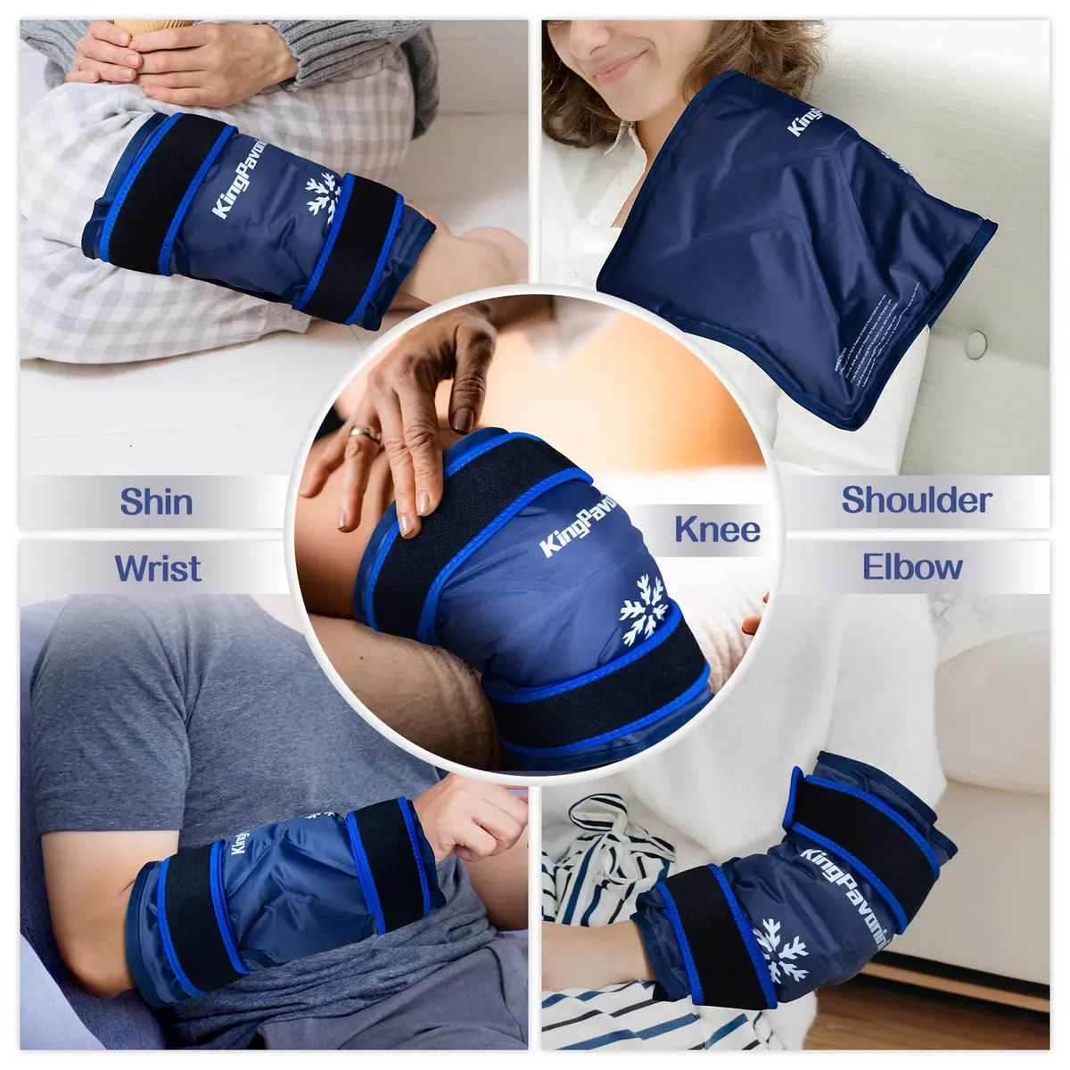 KingPavonini XXL Knee Ice Pack Wrap Around Entire Knee | Cold Therapy for Pain & Swelling Relief - view 7