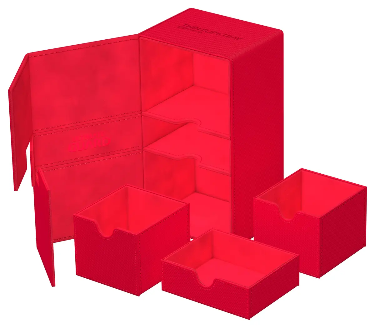 Ultimate Guard Twin Flip'n'Tray 200+ Storage Box for 200 Double-Sleeved TCG Cards | Microfiber & Magnetic Closure - view 6