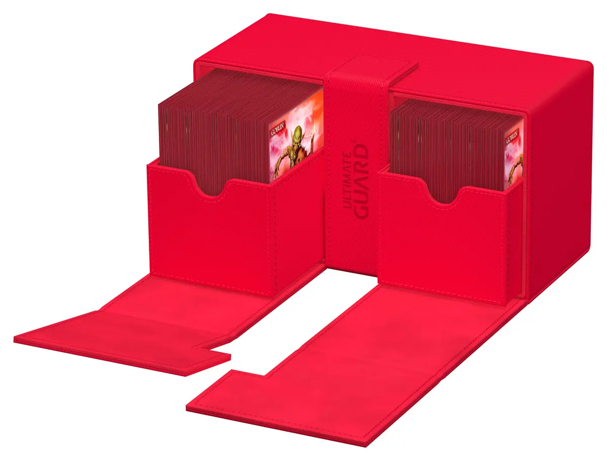 Ultimate Guard Twin Flip'n'Tray 200+ Storage Box for 200 Double-Sleeved TCG Cards | Microfiber & Magnetic Closure - view 7